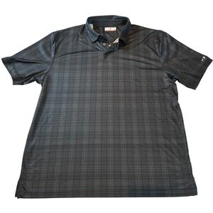 GRANDSLAM PERFORMANCE Mens XL EG Golf Polo Shirt Plaid Short Sleeve